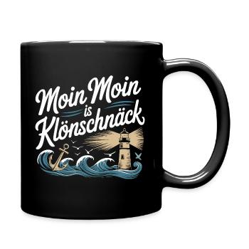  Moin Moin Is Klönschnäck Nordsee Ostsee Küste - Tasse einfarbig - Schwarz - Rechts