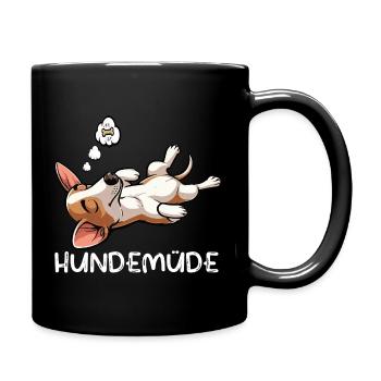 Hundemüde Podenco Podencos Podencoliebhaber  - Tasse einfarbig - Schwarz - Rechts