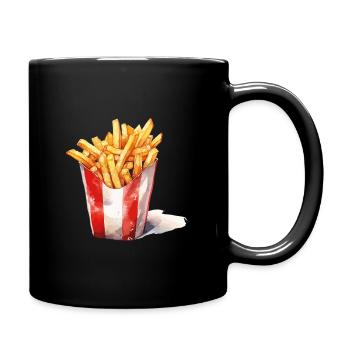 French Fries Pop Art Print - Full Colour Mug - black - Right