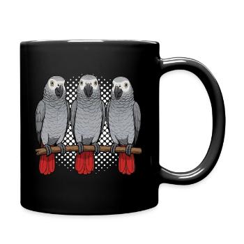 African grey parrot parrot owner parrot keeper - Full Colour Mug - black - Right