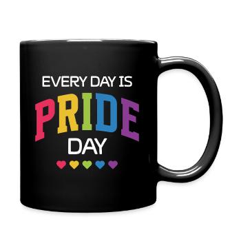 LGBT-Pride-Monat – Jeder Tag ist Pride-Tag - Tasse einfarbig - Schwarz - Rechts