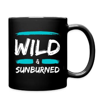 Wild & Sunburned Brush Text - Full Colour Mug - black - Right