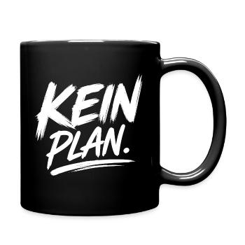 KeinPlan Pinsel Typo - Tasse einfarbig - Schwarz - Rechts