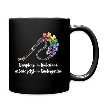 Erzieher Dompteur Kindergarten Beruf - Tasse einfarbig - Schwarz - Rechts