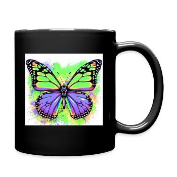 papillon - Mug uni - noir - Droite