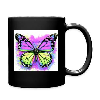 papillon - Mug uni - noir - Droite
