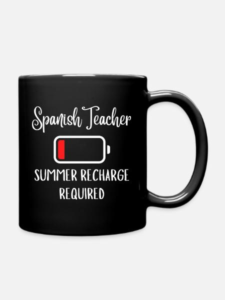 Professeur d’espagnol : recharge estivale requise - Mug uni - noir
