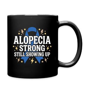 Alopezie-bewusstsein Alopecia Areata Haarausfall - Tasse einfarbig - Schwarz - Rechts