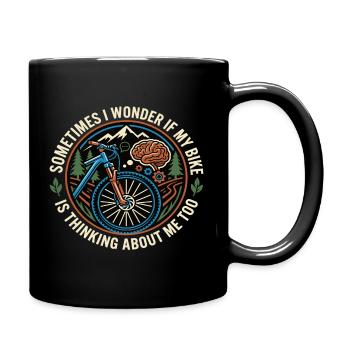 Mountainbike Bike Mountainbiker Saying - Full Colour Mug - black - Right