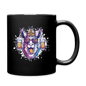 Bière d’alpaga, drôle - Mug uni - noir - Droite