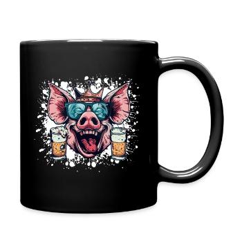 Pork Beer Funny - Full Colour Mug - black - Right