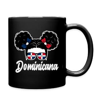 Dominikanische Republik Flagge Dom Rep Stolz - Tasse einfarbig - Schwarz - Rechts