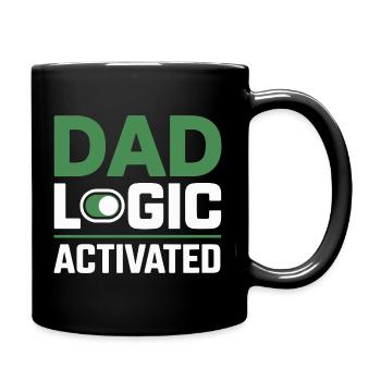 Funny Dad Logic Father Humor - Full Colour Mug - black - Right