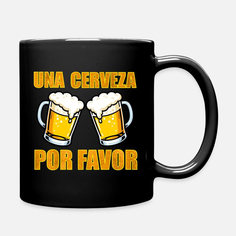 Bier trinken, Mallorca - Tasse einfarbig - Schwarz