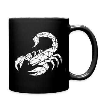 Skorpion – Kraft & Geheimnis - Tasse einfarbig - Schwarz - Rechts