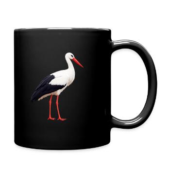 cigogne - Mug uni - noir - Droite