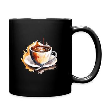 Watercolor Coffee – Color Explosion - Full Colour Mug - black - Right