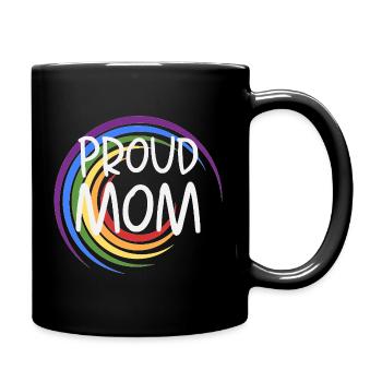 Proud Mom Rainbow - Full Colour Mug - black - Right
