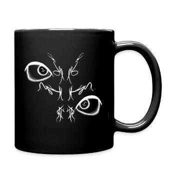 Nachtvogel Duo Leuchten (Umgekehrt) - Tasse einfarbig - Schwarz - Rechts
