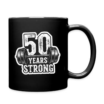 Bodybuilding 50 Birthday Gym Men Fitness - Full Colour Mug - black - Right