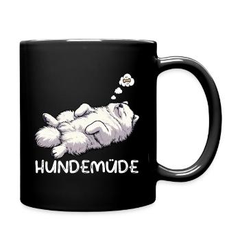 Chien Fatigué Samoyède Propriétaire Samoyède Chien Samoyède - Mug uni - noir - Droite