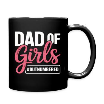 Papa des filles en infériorité numérique Papa fille - Mug uni - noir - Droite