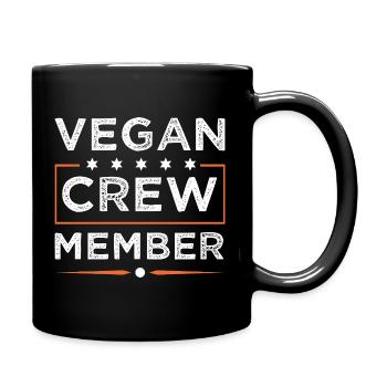 Vegan Crew - Tasse einfarbig - Schwarz - Rechts