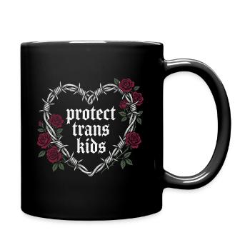 LGBTQ Pride Month - Protect Trans Kids - Full Colour Mug - black - Right