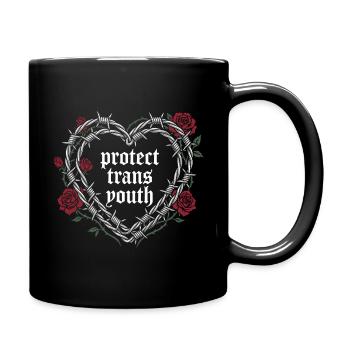 LGBT Pride Month - Protect Trans Youth - Full Colour Mug - black - Right