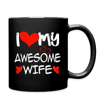 J’aime ma femme géniale - Mug uni - noir - Droite