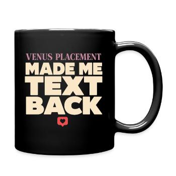 Venus sign Venus astrology - Full Colour Mug - black - Right