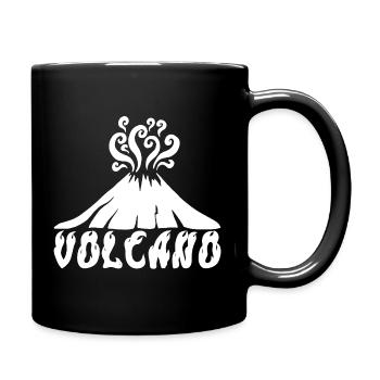 Volcan blanc - Mug uni - noir - Droite