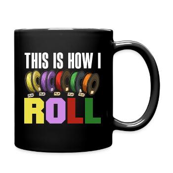 C’est ainsi que je roule un rouleau de filament pour l’impression 3D - Mug uni - noir - Droite