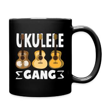 Ukulele Gang Hawaii Gitarre Musiker Band Spieler - Tasse einfarbig - Schwarz - Rechts