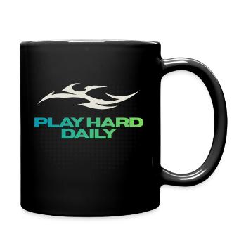 Play Hard Daily – Flamme et Points - Mug uni - noir - Droite