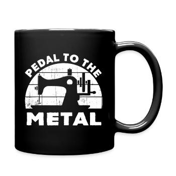 Pedal to the Metal Sewing Badge - Full Colour Mug - black - Right