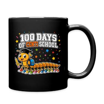Centipede 100 Days School Hundred Legs - Full Colour Mug - black - Right