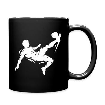 Footballeur Silhouette Footballeur - Mug uni - noir - Droite