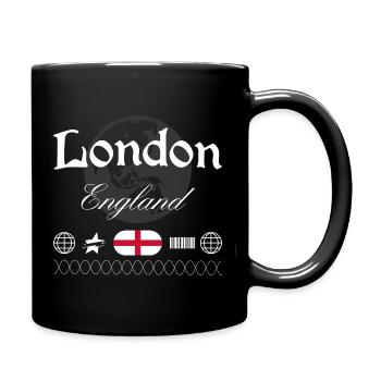 London England Streetwear Travel Souvenir - Full Colour Mug - black - Right