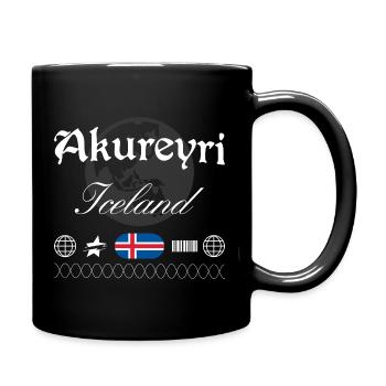 Akureyri Island Streetwear Reise Souvenir - Tasse einfarbig - Schwarz - Rechts