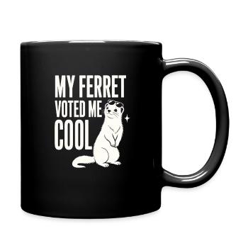 MY FERRET VOTED ME COOL - Tasse einfarbig - Schwarz - Rechts