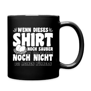 Hühnerflüsterer Huhn Hühnerhalter Hühner - Tasse einfarbig - Schwarz - Rechts