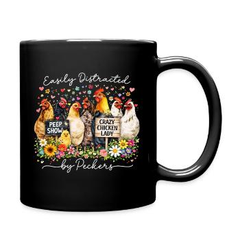Humor Hens Passion Farm Breeding Gift - Full Colour Mug - black - Right