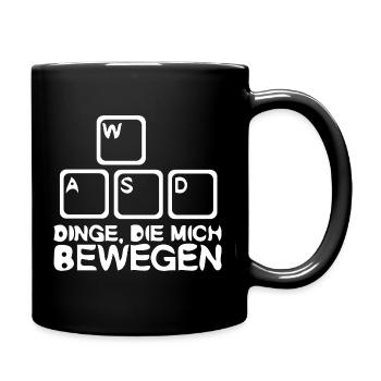 W A S D Dinge die mich bewegen PC Computer WASD - Tasse einfarbig - Schwarz - Rechts