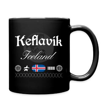 Souvenir de voyage streetwear de l’île de Keflavík - Mug uni - noir - Droite