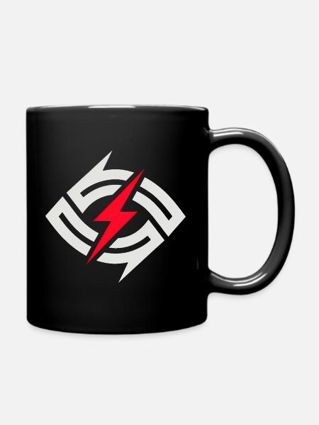 Circular Flash Contrast - Full Colour Mug - black