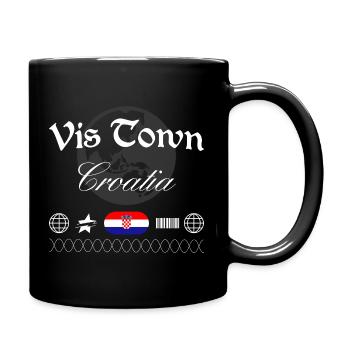 Vis Croatia Streetwear Travel Souvenir - Full Colour Mug - black - Right