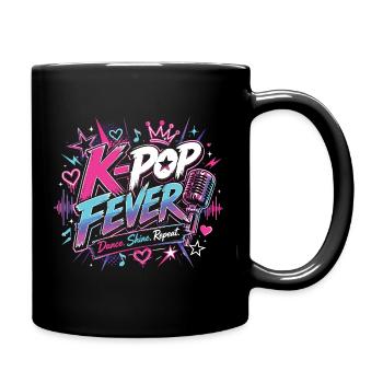 K-Pop Fever Dance Shine Repeat Motiv - Tasse einfarbig - Schwarz - Rechts