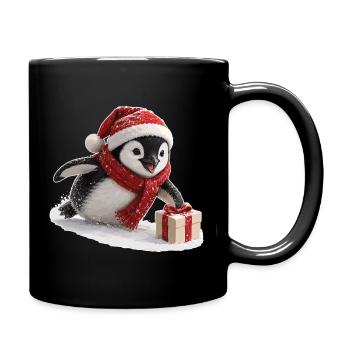 Christmas Penguin - Full Colour Mug - black - Right