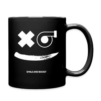 Sourire et Boost - Mug uni - noir - Droite